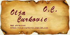 Olja Ćurković vizit kartica